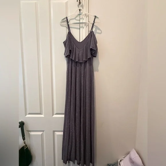 Renee Ruffle Maxi Dress Dancing Queen Shine Smoke - Picture 6 of 6